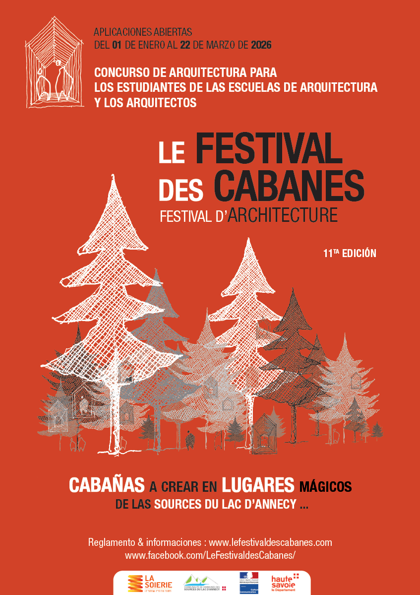 Affiche du Festival des cabanes 2026 version espagnole